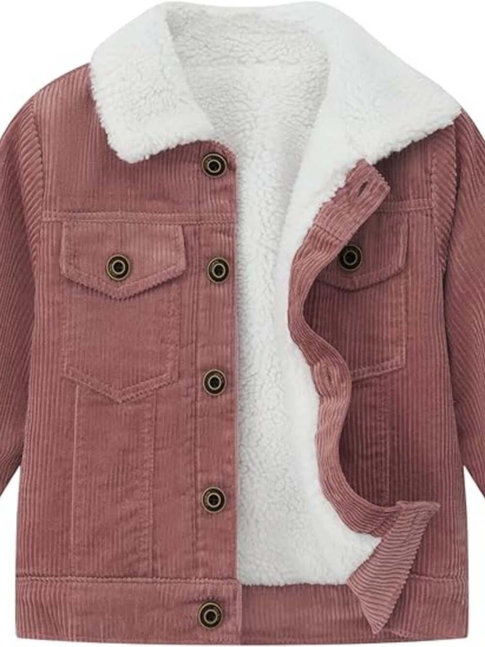 Toddler Boy  Corduroy Coat Baby Sherpa Lined Jacket Outwear 18-24 mos